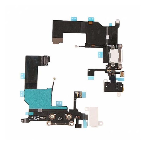 FLEX IPHONE 5 CU CONECTOR ÎNCĂRCĂTOR ALB [O]