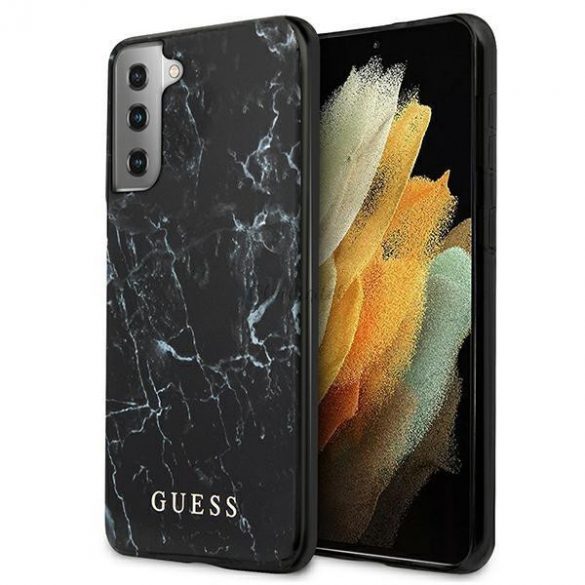 Guess GUHCS21MPCUMABK S21 + G996 negru / negru hardcase Marble