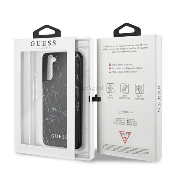 Guess GUHCS21MPCUMABK S21 + G996 negru / negru hardcase Marble