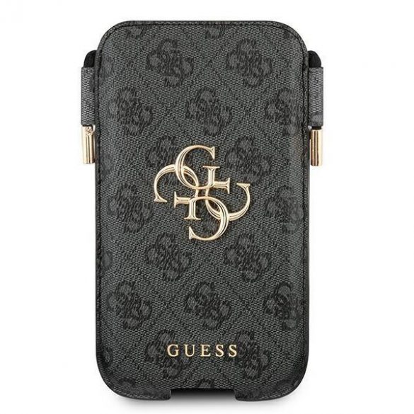 Guess Geantă telefon GUHCP12L4GPSGR 6.7 "gri / gri 4G Metal Logo