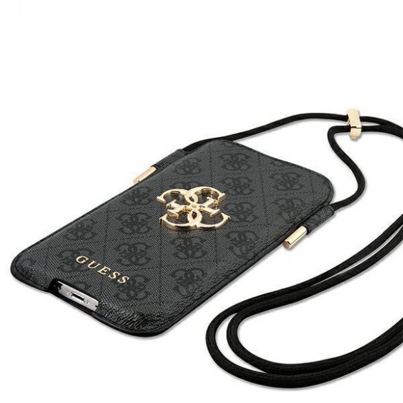 Guess Geantă telefon GUHCP12L4GPSGR 6.7 "gri / gri 4G Metal Logo