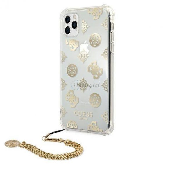 Guess GUHCN65KSPEGO iPhone 11 Pro Max 6.5 "aur / aur hard Husă Peony Chain Collection