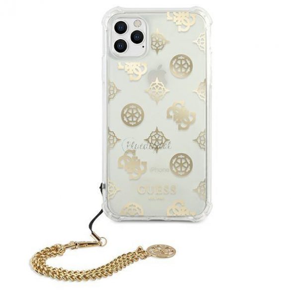 Guess GUHCN65KSPEGO iPhone 11 Pro Max 6.5 "aur / aur hard Husă Peony Chain Collection