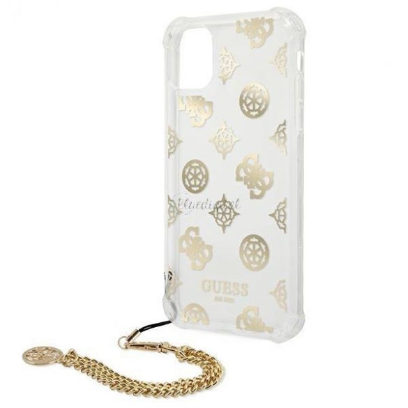 Guess GUHCN65KSPEGO iPhone 11 Pro Max 6.5 "aur / aur hard Husă Peony Chain Collection