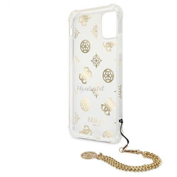 Guess GUHCN65KSPEGO iPhone 11 Pro Max 6.5 "aur / aur hard Husă Peony Chain Collection