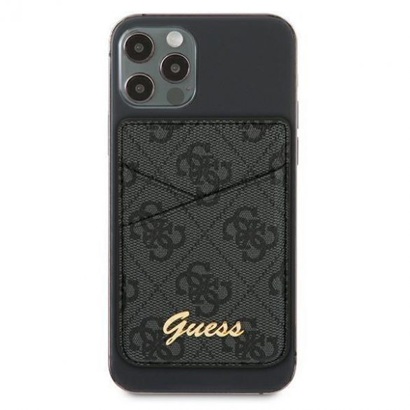 Slot pentru card Guess Wallet GUWMS4GTLBK MagSafe 4G gri / gri