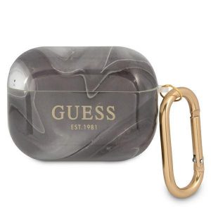 Husa Guess GUAPUNMK AirPods Pro negru/negru Marble Collection