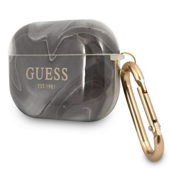 Husa Guess GUAPUNMK AirPods Pro negru/negru Marble Collection