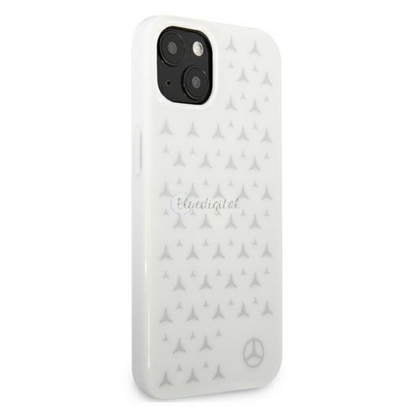 Mercedes MEHCP13MESPWH iPhone 13 6.1 "alb/alb hardcase Silver Stars Pattern