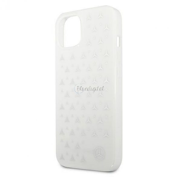 Mercedes MEHCP13MESPWH iPhone 13 6.1 "alb/alb hardcase Silver Stars Pattern