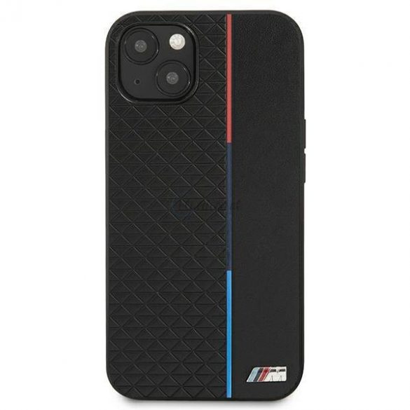 Husa BMW BMHCP13MTRTBK iPhone 13 6.1" negru/negru Hardcase M Collection Triangles