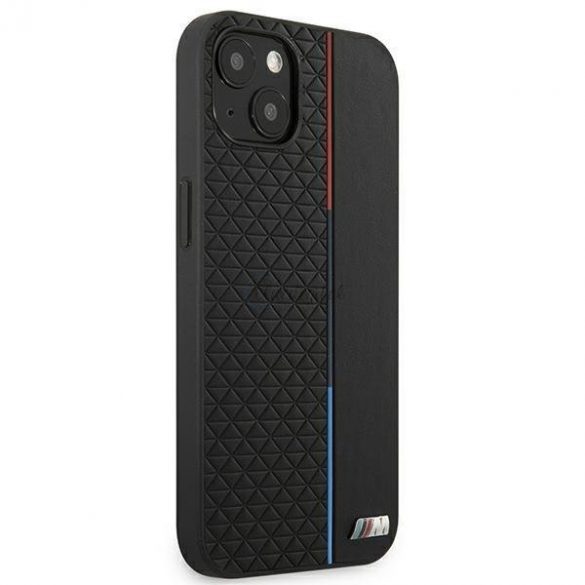 Husa BMW BMHCP13MTRTBK iPhone 13 6.1" negru/negru Hardcase M Collection Triangles