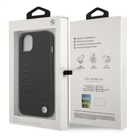 Husă BMW BMHCP13MSLLBK iPhone 13 6.1 "negru/negru husă rigidă Signature Logo Imprint