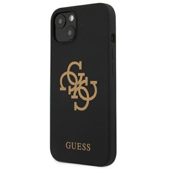 Guess GUHCP13MLS4GGBK husă rigidă pentru iPhone 13 6,1 inchi, neagră/neagră, silicon 4G Logo