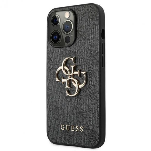 Guess GUHCP13L4GMGGR iPhone 13 Pro / 13 6.1 "gri/gri carcasă rigidă 4G Big Metal Logo