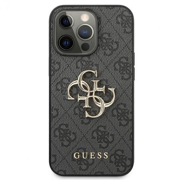 Guess GUHCP13L4GMGGR iPhone 13 Pro / 13 6.1 "gri/gri carcasă rigidă 4G Big Metal Logo