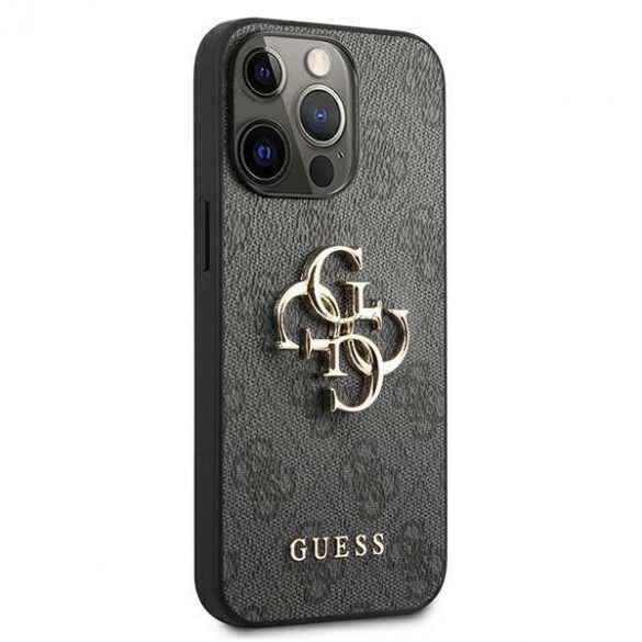 Guess GUHCP13L4GMGGR iPhone 13 Pro / 13 6.1 "gri/gri carcasă rigidă 4G Big Metal Logo