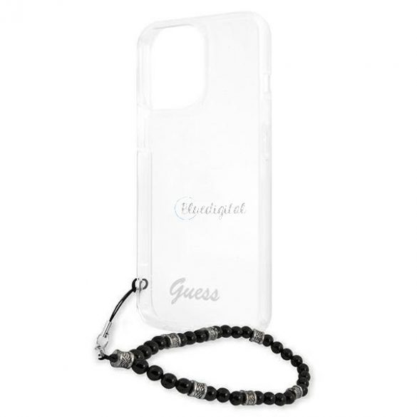 Guess GUHCP13LKPSBK iPhone 13 Pro / 13 6.1" husă rigidă transparentă Black Pearl