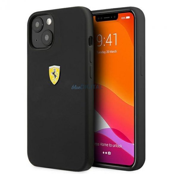 Carcasă rigidă Ferrari FESSIHCP13MBK iPhone 13 6.1" neagră/neagră Silicon