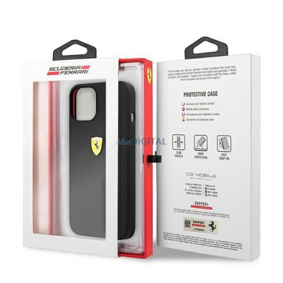 Carcasă rigidă Ferrari FESSIHCP13MBK iPhone 13 6.1" neagră/neagră Silicon