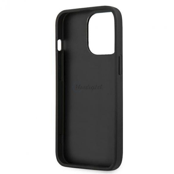 Karl Lagerfeld KLHCP13LSAKHBK iPhone 13 Pro / 13 6.1 "negru / negru hard Husă Saffiano Ikonik Karl's Head