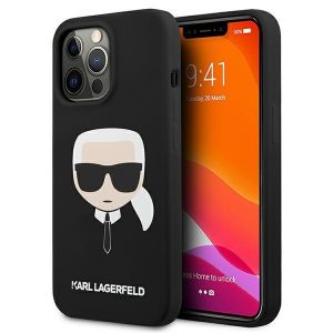 Karl Lagerfeld Klhcp13lslkhbk iPhone 13 Pro / 13 6.1" husă negru silicon Karl cap