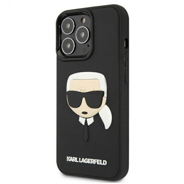 Karl Lagerfeld KLHCP13LKH3DBK iPhone 13 Pro / 13 6.1 "negru/negru hardcase 3D Cauciuc Karl's Head