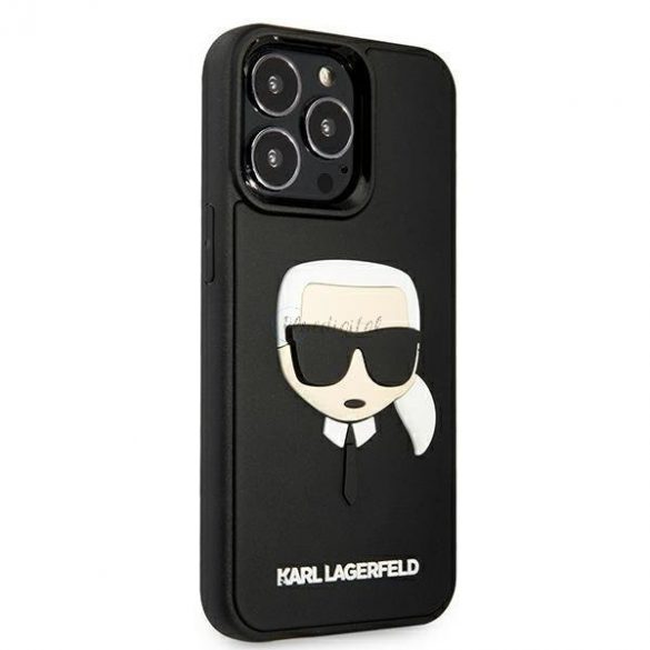 Karl Lagerfeld KLHCP13LKH3DBK iPhone 13 Pro / 13 6.1 "negru/negru hardcase 3D Cauciuc Karl's Head