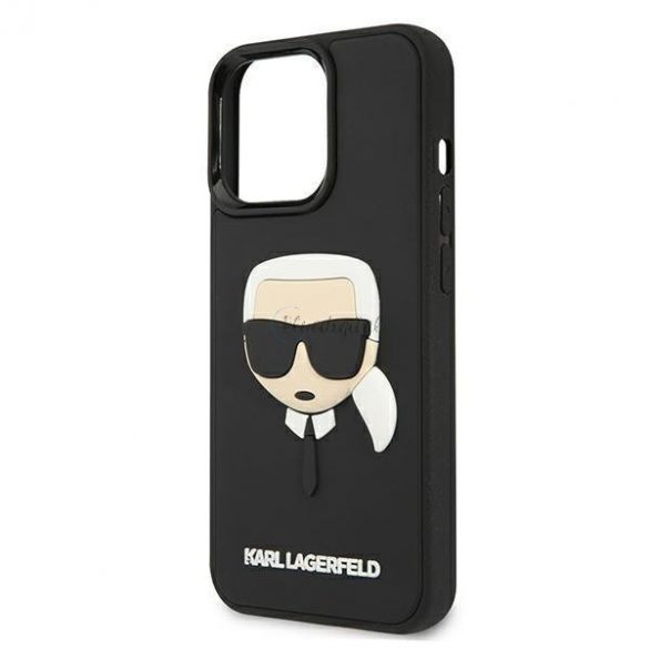 Karl Lagerfeld KLHCP13LKH3DBK iPhone 13 Pro / 13 6.1 "negru/negru hardcase 3D Cauciuc Karl's Head