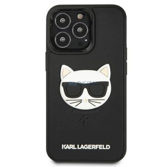 Karl Lagerfeld KLHCP13LCH3DBK 13 Pro / 13 6.1 "negru / negru Carcasă rigidă 3D Cauciuc Choupette