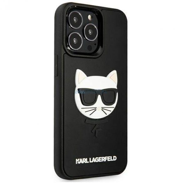 Karl Lagerfeld KLHCP13LCH3DBK 13 Pro / 13 6.1 "negru / negru Carcasă rigidă 3D Cauciuc Choupette