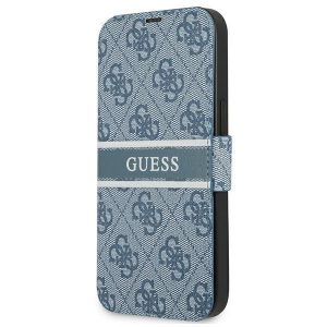 Guess GUBKP13L4GDBL IPHONE 13 PRO / 13 6.1" albastru/ albastruHusă tip carte 4G Strip Husă