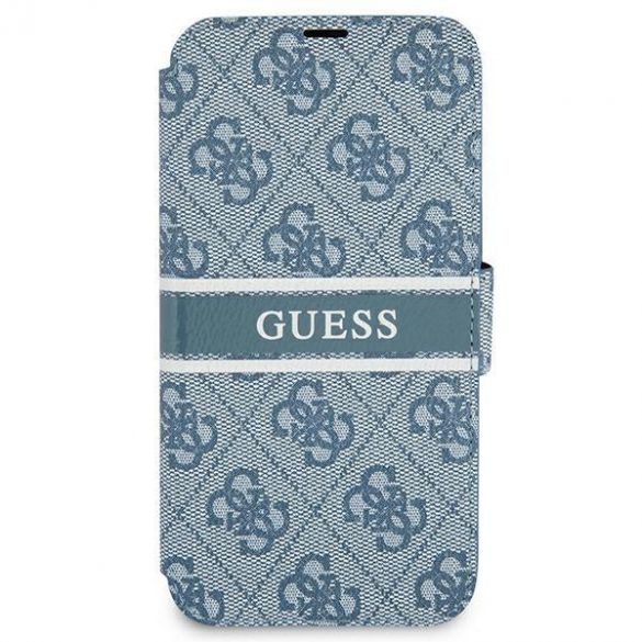 Guess GUBKP13L4GDBL IPHONE 13 PRO / 13 6.1" albastru/ albastruHusă tip carte 4G Strip Husă