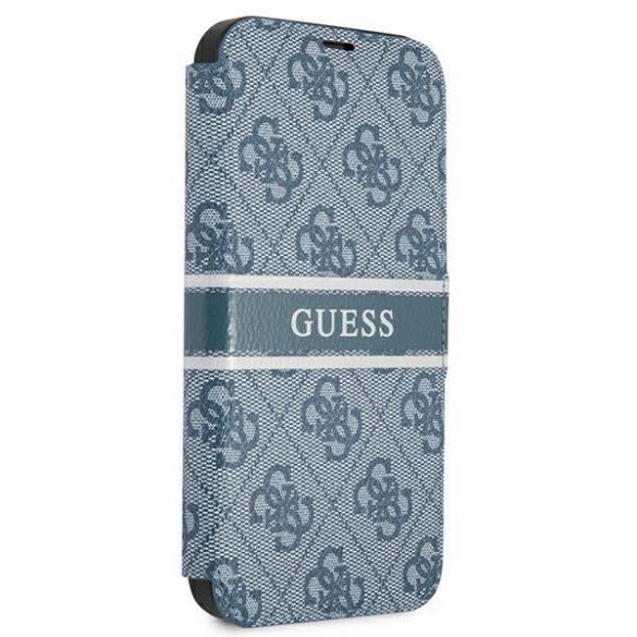 Guess GUBKP13L4GDBL IPHONE 13 PRO / 13 6.1" albastru/ albastruHusă tip carte 4G Strip Husă