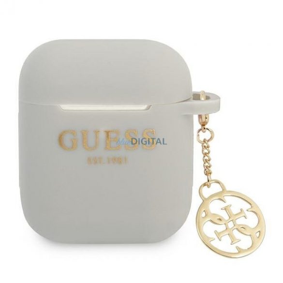 Husă Guess GUA2LSC4EG AirPods gri/gri Silicone Charm 4G Collection