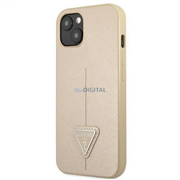 Guess GUHCP13MPSATLE iPhone 13 6,1 "bej/bej hardcase SaffianoTriangle Logo