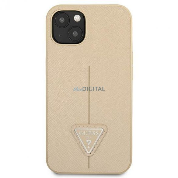 Guess GUHCP13MPSATLE iPhone 13 6,1 "bej/bej hardcase SaffianoTriangle Logo