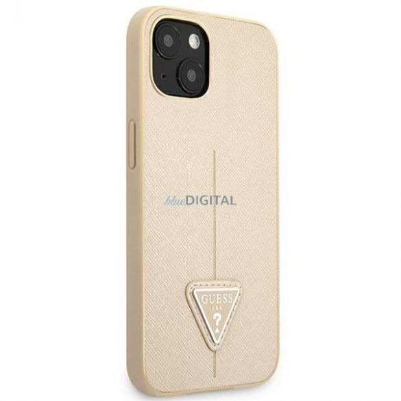 Guess GUHCP13MPSATLE iPhone 13 6,1 "bej/bej hardcase SaffianoTriangle Logo