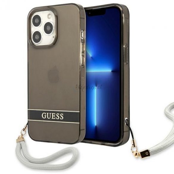 Guess GUHCP13LHTSGSK iPhone 13 Pro / 13 6,1 "negru/negru hardcase Translucent Stap