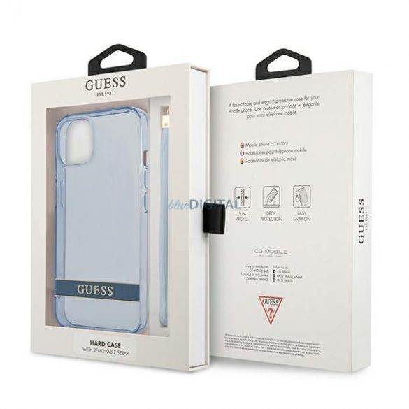 Guess GUHCP13MHTSGSB iPhone 13 6.1 inchi albastru/albastru hardcase Translucent Stap