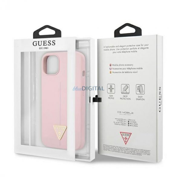 Guess GUHCP13MSLTGU iPhone 13 6.1" mov/violet hardcase Triunghi din silicon