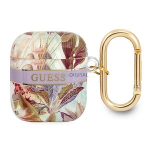 Guess GUA2HHFLU AirPods acoperă violet/violet Flower Strap Collection