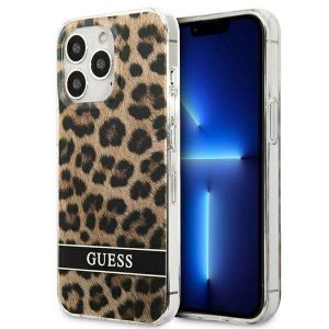 Guess GUHCP13LHSLEOW iPhone 13 Pro / 13 6.1 "maro / maro hard Husă Leopard