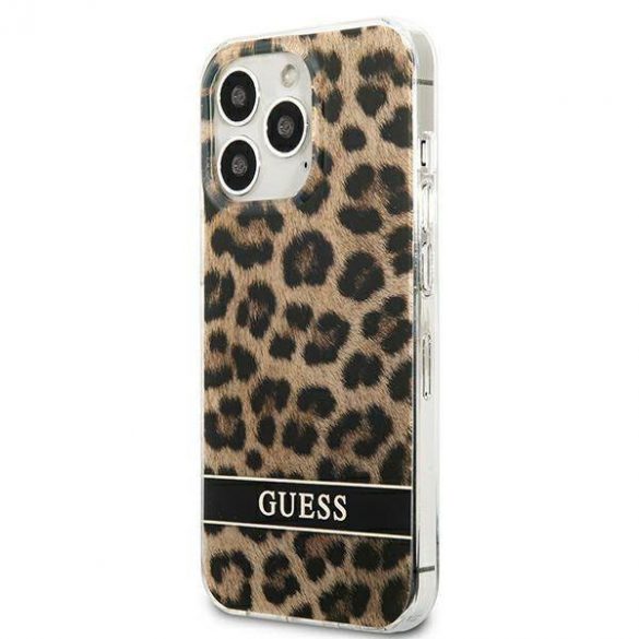 Guess GUHCP13LHSLEOW iPhone 13 Pro / 13 6.1 "maro / maro hard Husă Leopard