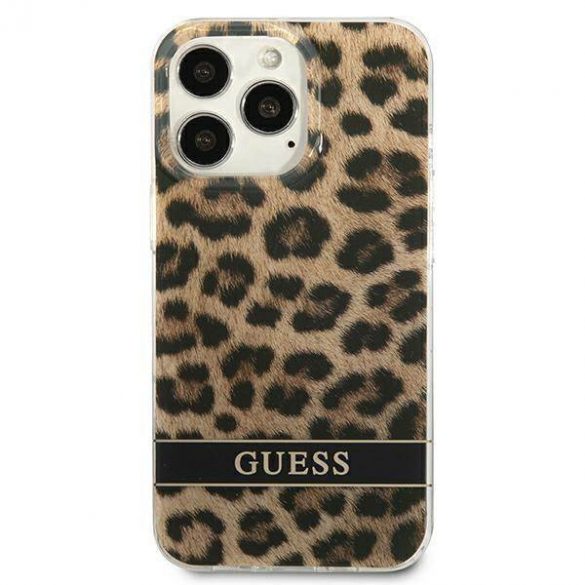 Guess GUHCP13LHSLEOW iPhone 13 Pro / 13 6.1 "maro / maro hard Husă Leopard