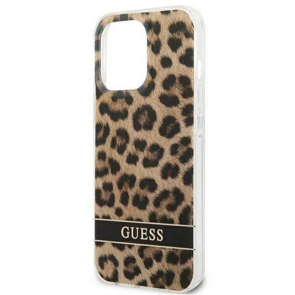 Guess GUHCP13LHSLEOW iPhone 13 Pro / 13 6.1 "maro / maro hard Husă Leopard