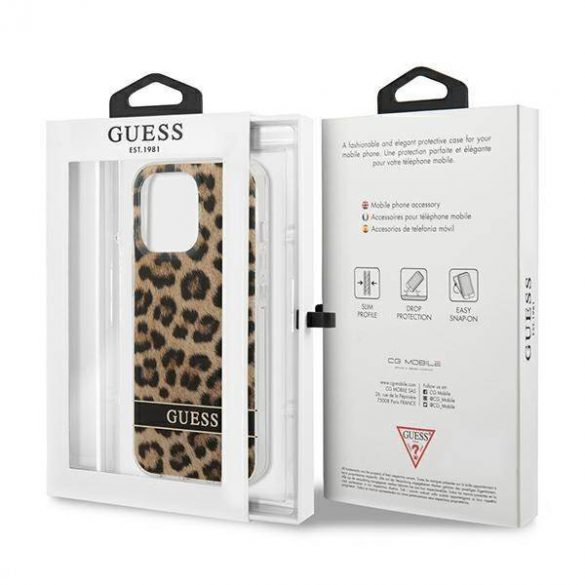 Guess GUHCP13LHSLEOW iPhone 13 Pro / 13 6.1 "maro / maro hard Husă Leopard