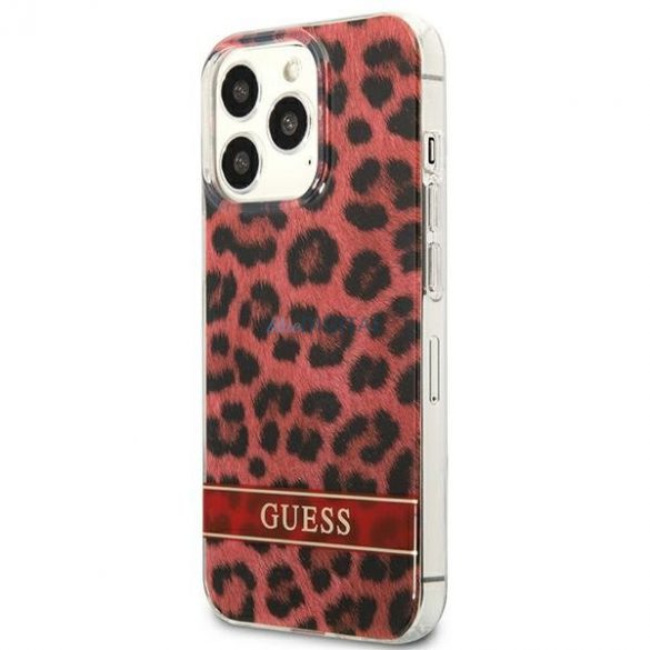 Guess GUHCP13LHSLEOR iPhone 13 Pro / 13 6.1" roșu/roșu hardcase Leopard