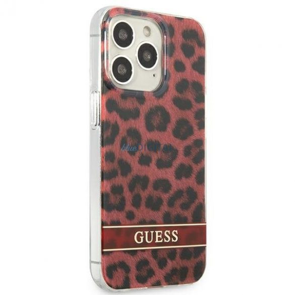 Guess GUHCP13LHSLEOR iPhone 13 Pro / 13 6.1" roșu/roșu hardcase Leopard