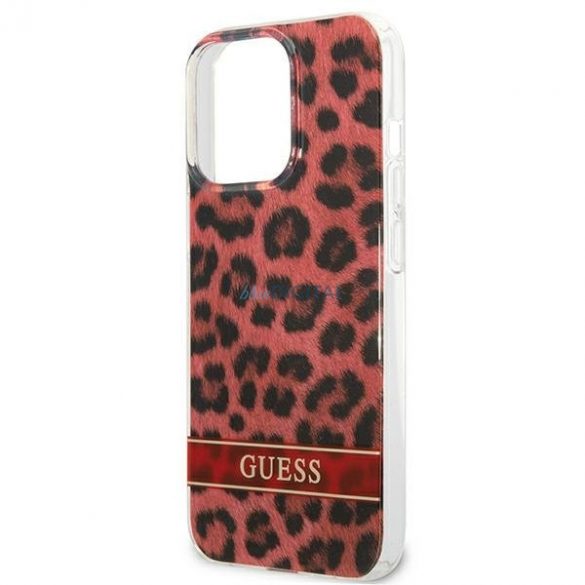 Guess GUHCP13LHSLEOR iPhone 13 Pro / 13 6.1" roșu/roșu hardcase Leopard